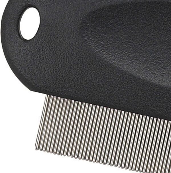 Master Grooming Tools Contoured Grip Flea Combs — Ergonomic Combs for Removing Fleas, Black, 3-inch - Image 3