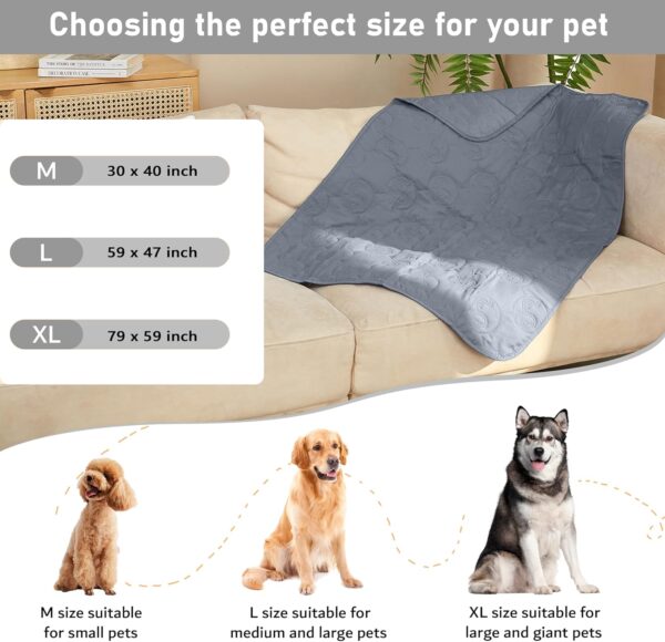 Kritter Planet No Slip Pet Couch Cover, Waterproof Dog Bed Pad, Washable Sofa Furniture Protector Mat for Dogs Cats - Image 6