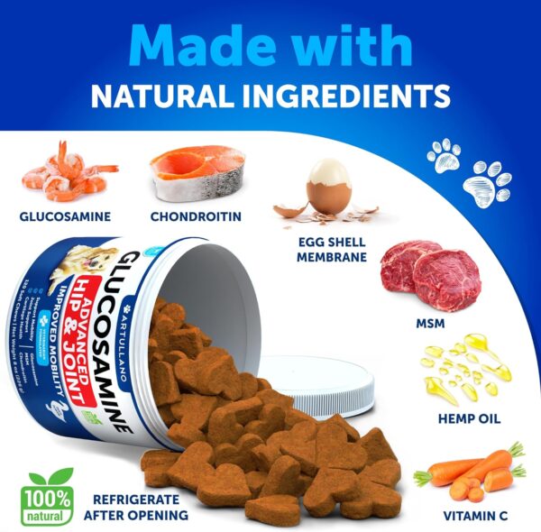 Glucosamine for Dogs - Hip and Joint Supplement for Dogs - Glucosamine Chondroitin For Dogs, Turmeric, MSM - Dog Glucosamine Support - Dog Joint Pain Relief Health - Mobility Treats - 120 Chews - Image 3