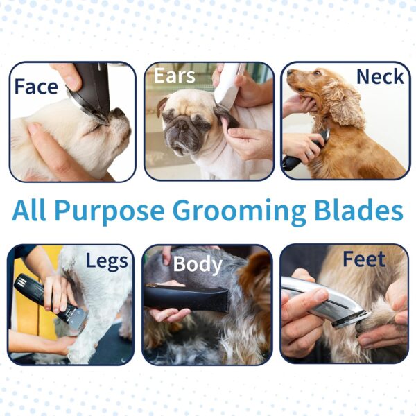 Detachable A Series Wide 30 Blades for Dog Grooming Cuts length 1/50" - 0.5mm Japanese Carbonized Steel Wide Grooming Blades Compatible A5 Series Wide Clippers for Dogs(30W) - Image 2