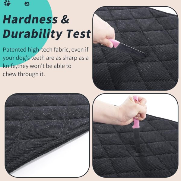 Indestructible Dog Beds, Chew Proof Dog Crate Pad for Aggressive Chewers,Machine Washable Quilted Dog Mat for Crate,Durable Dog Beds for Medium Dogs,Black Kennel Pad (22x35 in) - Image 3