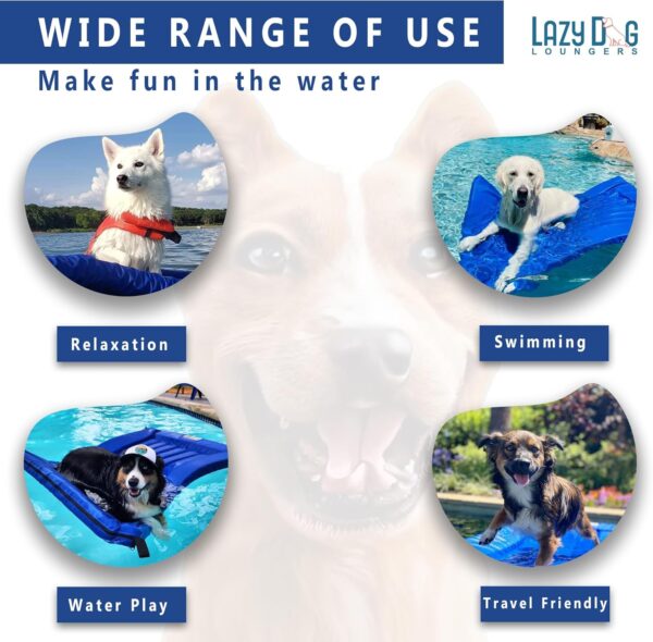 Rafts for Dogs and Pets - Semi-Submersible to Keep Your Dog Cool - Lake, Pool, River and Boat (Royal Blue - Large) - Image 7