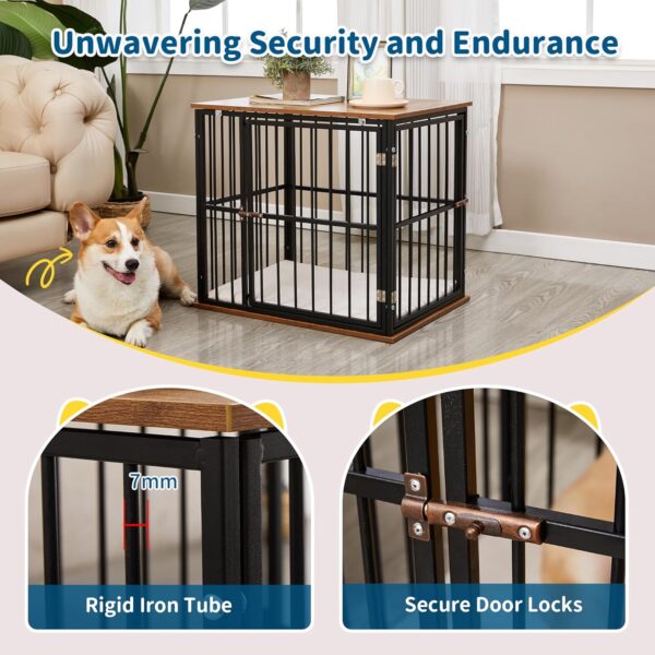 Made4Pets Dog Crate Furniture for Small Dogs, Heavy-Duty Dog Cage Chew-Resistant with Washable Cushion, Small Dog Kennel House for Indoor and Outdoor Use, Modern Side End Table, 25"*18.5"*22.8" - Image 8