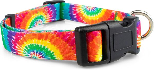 Limeloot Tie Dye Dog Collar for Female and Male Dogs, Medium