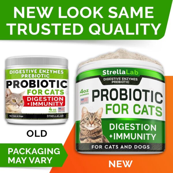 StrellaLab Cat Probiotic Powder — Probiotics for Cats with Diarrhea, Cat Probiotics for Indoor Cats, Health Supplies Food Supplement, Pet Probiotics, Cat Digestive Support, Constipation Relief Treats - Image 8