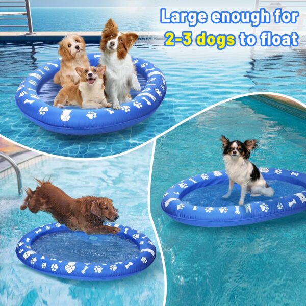 Dog Pool Float Inflatable Pool Floats for Small Medium Large Dogs Summer Dog Raft for Lake River Pool - Image 6