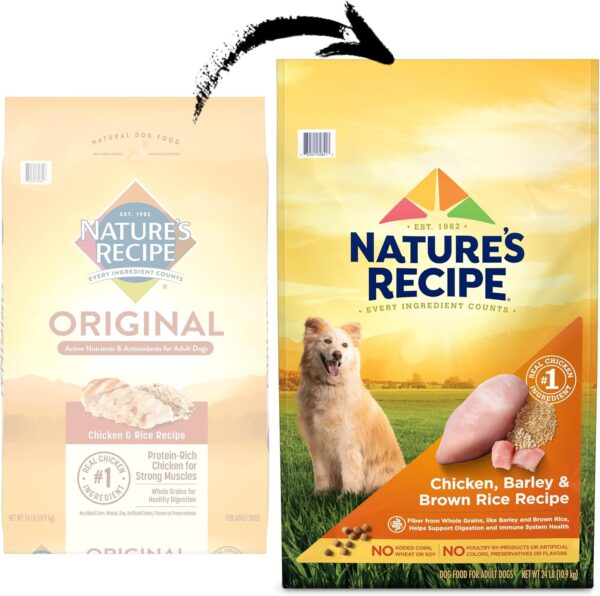 Nature′s Recipe Chicken, Barley & Brown Rice Recipe Dry Dog Food, 24 lb. Bag - Image 4