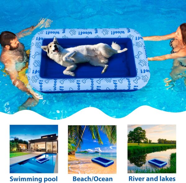 Schwimmer Dog Floats for Pool, River and Ocean - Dog Pool Floats for Small, Medium and Large Dogs - Durable and Dog Float - Dog Pool Float for Pets, Kids and Adults up to 220 lbs - Image 7