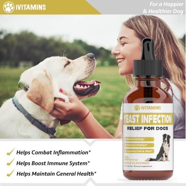 Natural Yeast Infection Treatment for Dogs | Helps to Support Itch Relief, Inflammation Relief & More | Dog Ear Infection Treatment | Dog Itch Relief | Dog Yeast Ear Infection Treatment | Maple Flavor - Image 5