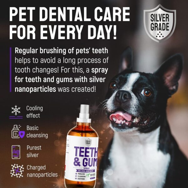 Teeth & Gum Spray for Dogs and Cats ● Dental Formula for Dog Mouth Rinse & Cat Mouth Care ● Cat & Dog Fresh Breath, Clean Teeth, No Pain Or Burning ● Dog Plaque and Tartar Remover (4 Oz) - Image 4