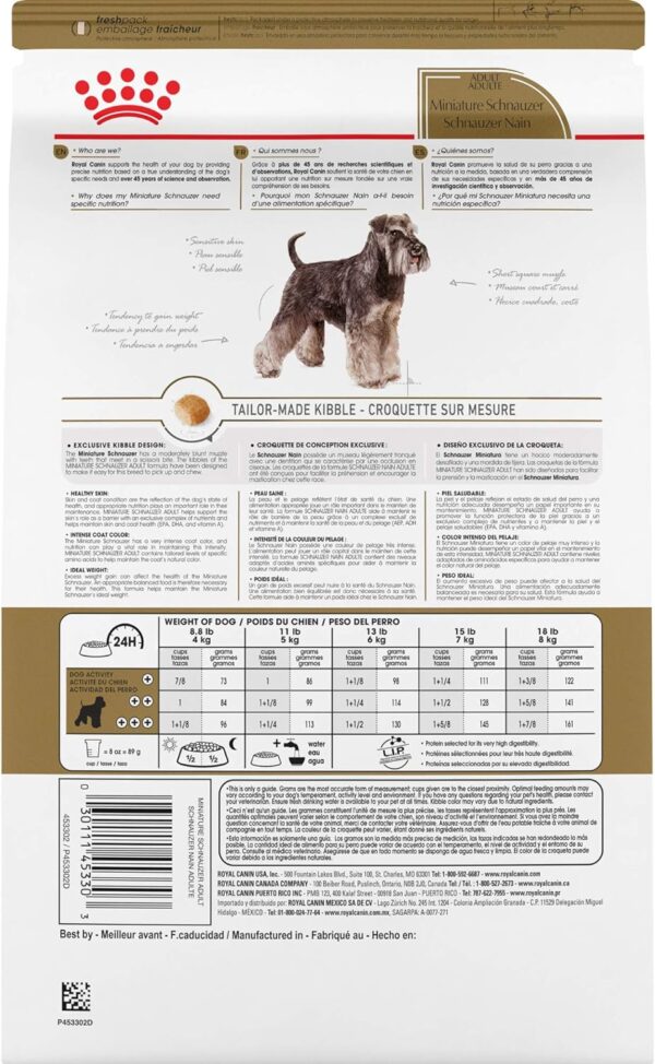 Royal Canin Miniature Schnauzer Adult Breed Specific Dry Dog Food, 10 lb Bag - Image 2