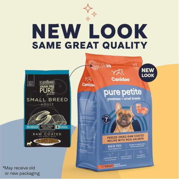 Canidae Pure Grain Free Petite Small Breed Limited Ingredient Diet Raw Coated with Fresh Salmon Dry Dog Food, 10 lbs - Image 2