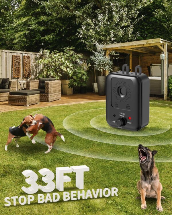 Anti Barking Devices, Auto Dog Bark Control Devices with 3 Modes, Rechargeable Ultrasonic Bark Box Dog Barking Deterrent Devices, Effective Stop Barking Dog Devices for Indoor & Outdoor Dogs - Image 2