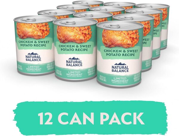 Natural Balance Limited Ingredient Adult Grain-Free Wet Canned Dog Food, Chicken & Sweet Potato Recipe, 13 Ounce (Pack of 12) - Image 2