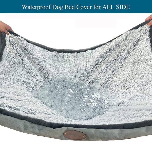 Dog Bed for Extra Large Dogs Breeds, Deluxe Plush Dog Crate Beds, Comfy Kennel Pad,Pet Sleeping Mat,Waterproof, Removable and Machine Washable Cover, & Non-Slip Bottom - Image 2