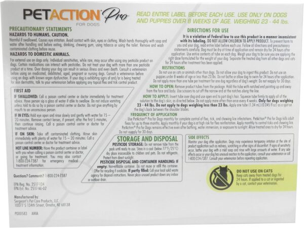 Pet Action Plus for Dogs, 8 Doses - 23 to 44 lbs. - Image 2