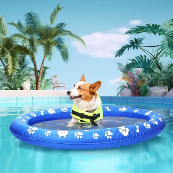 Dog Pool Float Inflatable Pool Floats for Small Medium Large Dogs Summer Dog Raft for Lake River Pool - Image 5