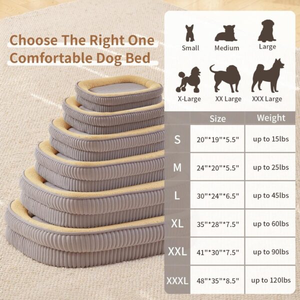 Orthopedic Dog Bed for Medium, Large Dogs Breeds, High Density Egg Crate Foam Dog Sofa Beds,Oval Kennel Bed, Pet Couch Bed with Removable Washable Cover& Non-Slip Bottom - Image 5