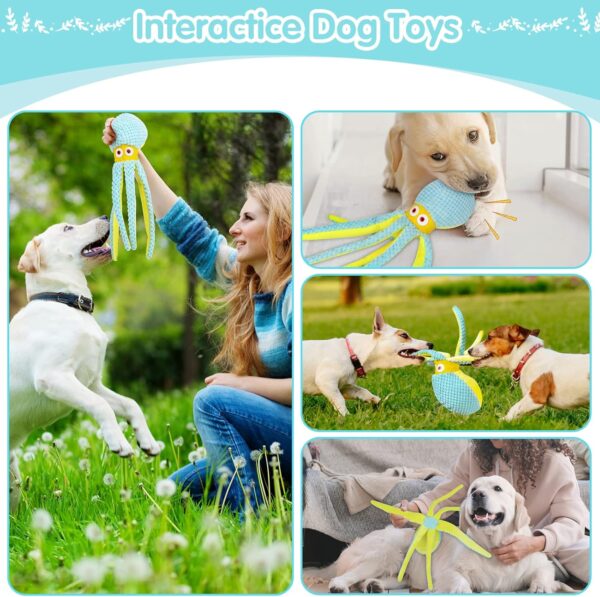 Dog Toys for Chewers, Puppy Toys for Boredom and Stimulating, Dog Squeaky Toys Octopus, Interactive Dog Toys for Smart Dogs, Soft Plush Dog Chew Toys, for Dogs - Image 6