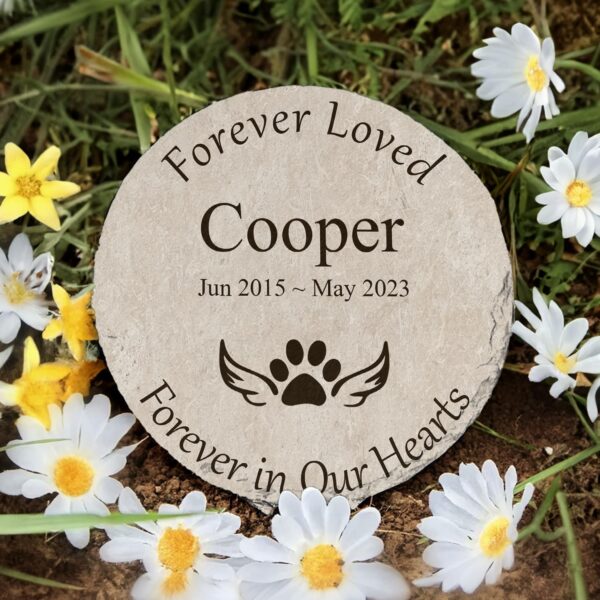 Custom Dog Memorial Gifts for Loss of Dog - Dog Memorial Stone - Pet Memorial Gifts - Pet Loss Gifts - Pet Memorial Stone - Cemetery Decorations for Grave - Image 6