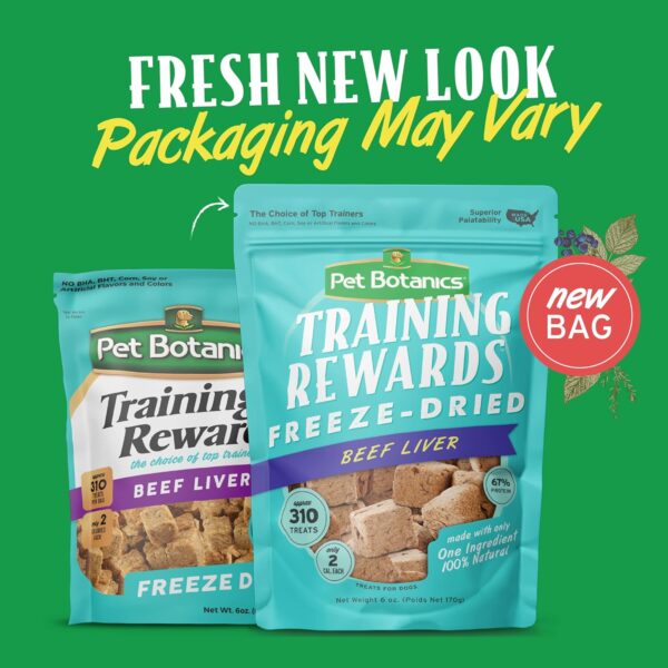 Pet Botanics 6 Oz. Pouch Training Reward Freeze Dried, Beef Liver Flavor, with 310 Treats Per Bag, The Choice of Top Trainers - Image 2