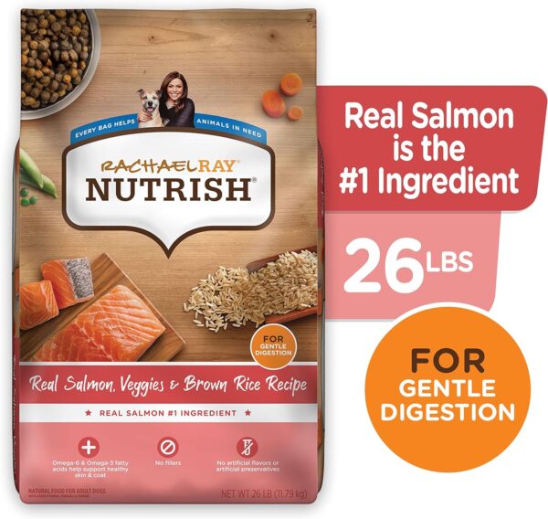 Rachael Ray Nutrish Salmon Dry Dog Food, 26 Pound Bag - Image 2