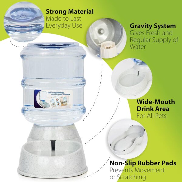 Zone Tech - Premium Quality Durable Self-Dispensing Gravity 3.7 Liters Pet Waterer - Image 3