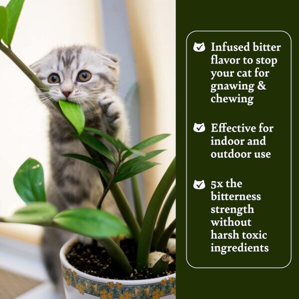 Stop Scratching Cat Spray to Keep Cats Off Furniture, Non-Toxic Cat Spray Deterrent, Stops Chewing Cords, Plants and More, Indoor and Outdoor Safe, Lemongrass Scent, Made in USA - Image 7