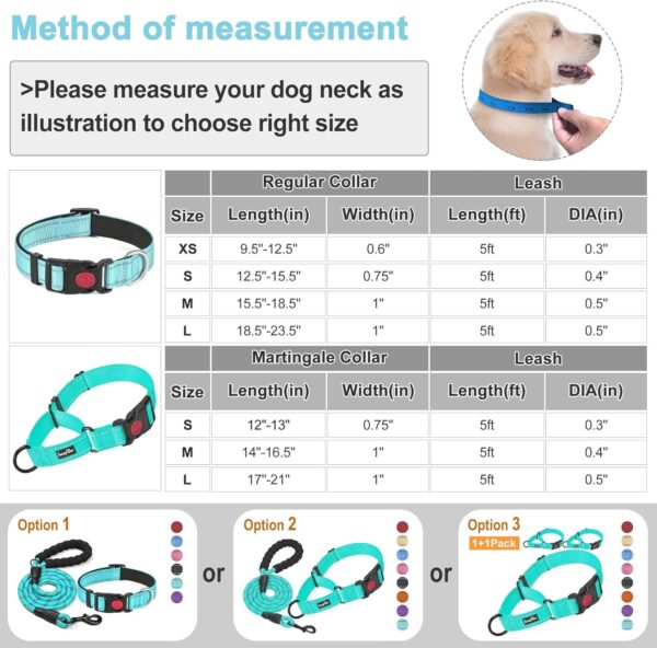 2 Packs Martingale Dog Collar with Quick Release Buckle Reflective Dog Training Collars for Small Medium Large Dogs - Image 6