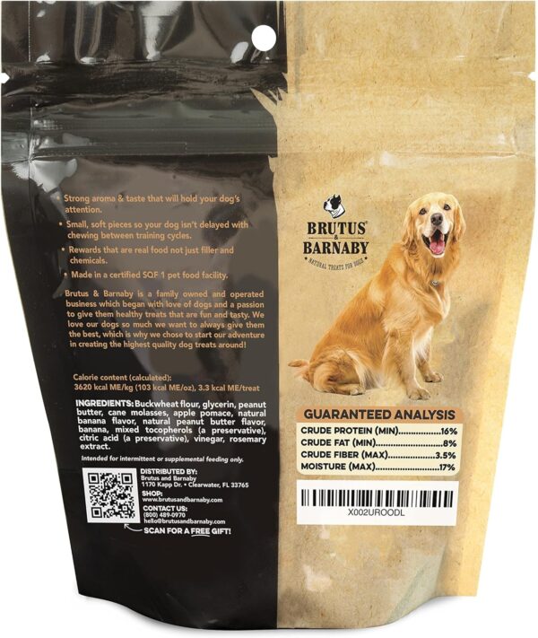 BRUTUS & BARNABY Training Treats for Dogs - Peanut Butter & Banana - All-Natural Healthy Low Calorie Vegan Dog Training Treats - Great to Use for Rewards in Training Your Puppy Or Dog - Image 8