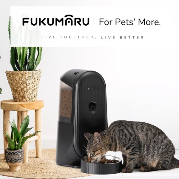 Automatic Cat Feeder, 1080P HD Camera Timed Auto Dog Feeder with App, FUKUMARU Smart 5G WIFI Dry Food Dispenser - Never Miss a Feeding with Honey Pets - Image 9