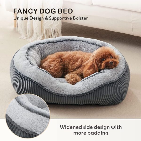 SIWA MARY Dog Beds for Small Medium Large Dogs & Cats. Washable Pet Bed, Orthopedic Dog Sofa Bed, Luxury Wide Side Fancy Design, Soft Calming Sleeping Warming Puppy Bed, Anti-Slip Bottom - Image 2