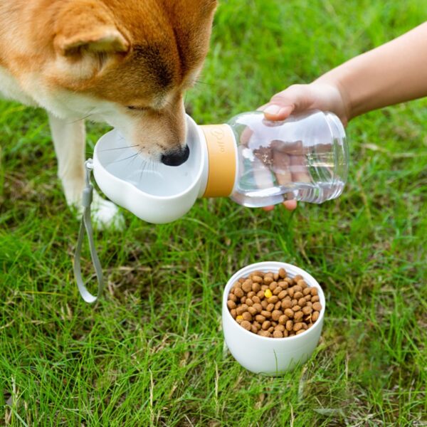 Dog Water Bottle with Food Container Multifunctional Portable 2 in 1 Travel Water Bottle ，Pet Cat Water Bottle Leak Proof Water ，Suitable for Outdoor Walking and Hiking for Pets,BPA Free - Image 3