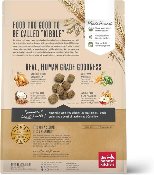 The Honest Kitchen Whole Food Clusters Whole Grain Chicken & Oat Dry Dog Food, 5 lb Bag - Image 2