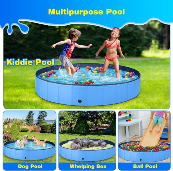 Jecoo Dog Pool for Large Dogs Kiddie Pool Hard Plastic Professional Dog Bathing Tub Kids Swimming Pool for Pets and Dogs - Image 5