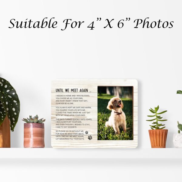 Pet Memorial Pictures Frame, Remembrance Photo Frame, Sympathy Gifts For Loss Of Pet Dog Cat, Farmhouse Home Living Room Bedroom Office Decoration -99 - Image 4