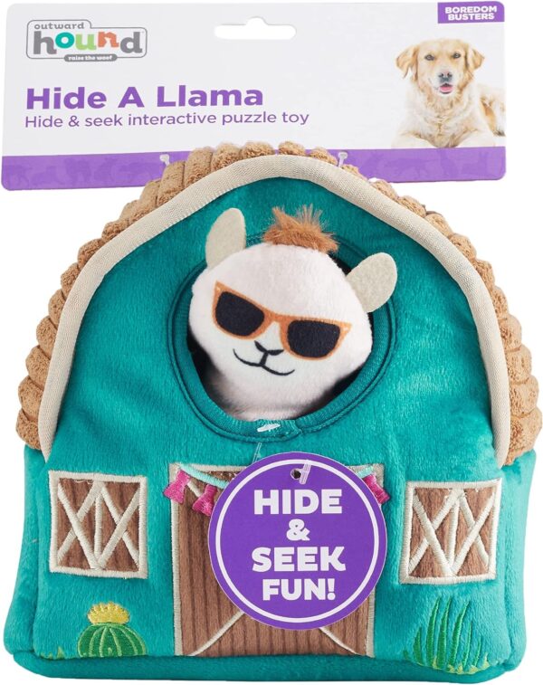 Outward Hound Hide A Llama Plush Dog Toy Puzzle - Image 2