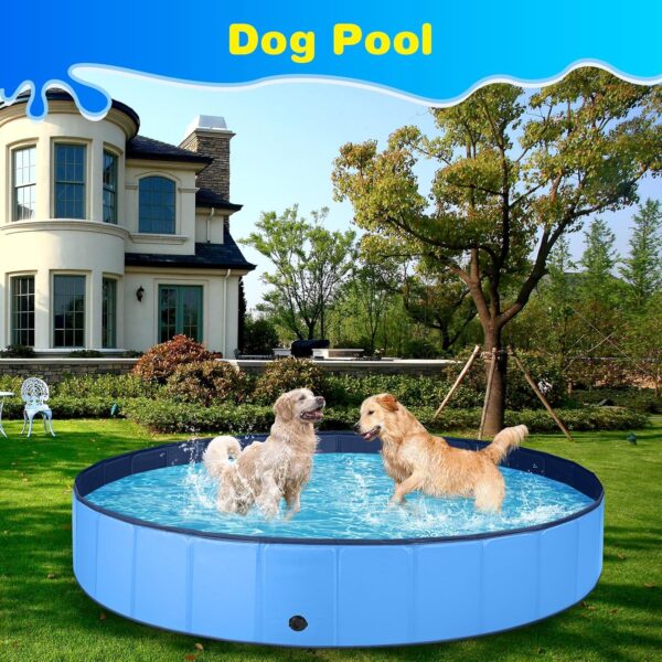 Jecoo Dog Pool for Large Dogs Kiddie Pool Hard Plastic Professional Dog Bathing Tub Kids Swimming Pool for Pets and Dogs - Image 6