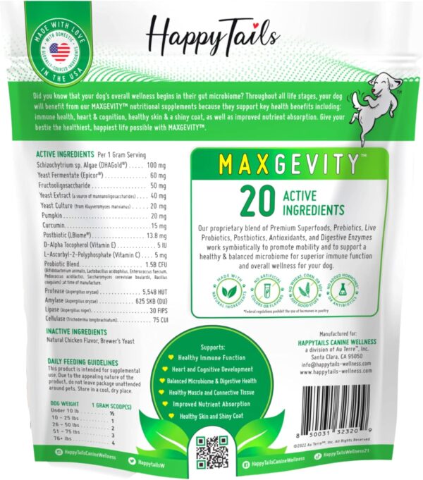 MAXGEVITY Digestive and Immune Support Meal Topper with Superfoods, Live Probiotics, Pre & Postbiotics, Digestive Enzymes, and Antioxidants, Up to 90-Day Supply - Image 8