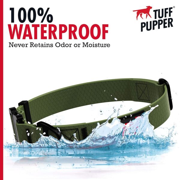 Tuff Pupper Waterproof Action Collar for Dogs | Heavy Duty Water Proof Dog Collar | Tear Proof & Odor Free | Rust-Proof Metal Hardware | Tactical Quick Release Buckle | for Adventurous, Active Dogs - Image 7