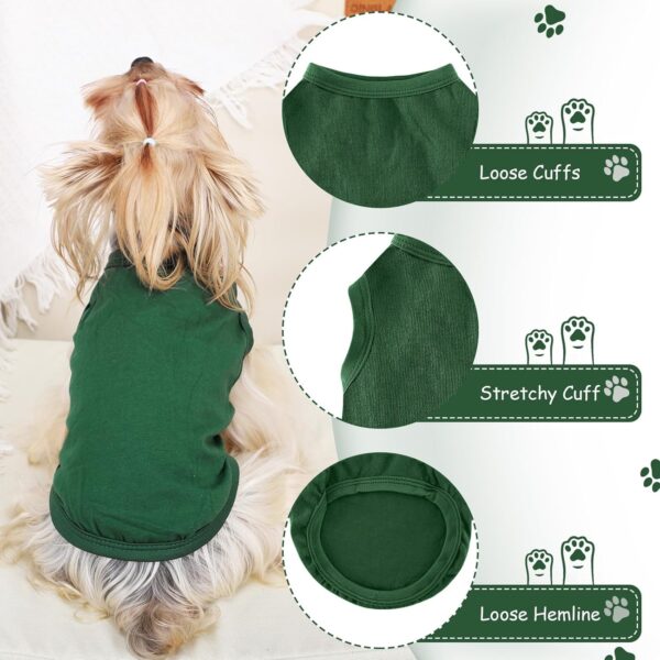 Dog Shirt Vest Clothes for Small Dogs Boy Girl Summer Solid Stretchy Puppy T-Shirts Soft Cool Breathable Lightweight Dog Sweatshirt Pet Cat Outfit - Image 6