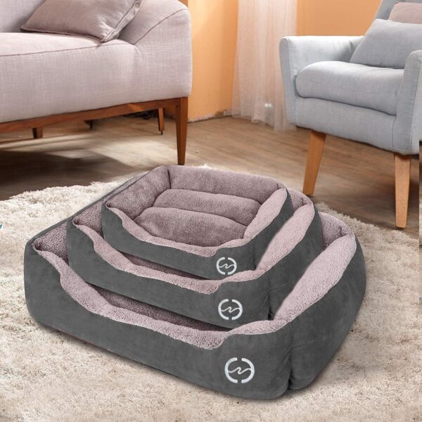 CLOUDZONE Dog Beds for Large Dogs, Large Dog Bed Machine Washable Rectangle Breathable Soft Padding with Nonskid Bottom Pet Bed for Medium and Large Dogs (XXL-Large(37.5''x30''x7''), 4-Grey) - Image 6