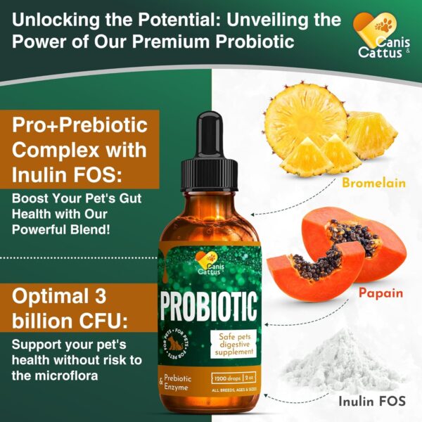 Probiotic for Cats & Dogs | Cat Probiotic | Dog Probiotic Supplements | Probiotics for Cats | Liquid Probiotic for Cats and Dogs | Probiotics for Dogs Organic | 2 Oz - Image 3