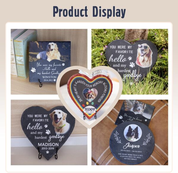 Dog Memorial Stone, Pet Memorial Stones, Pet Memorial Gifts for Dogs, Dog Memorial Gifts for Loss of Dog, Rainbow Bridge Dog Memorial Gifts, Cat Memorial Gifts. - Image 5