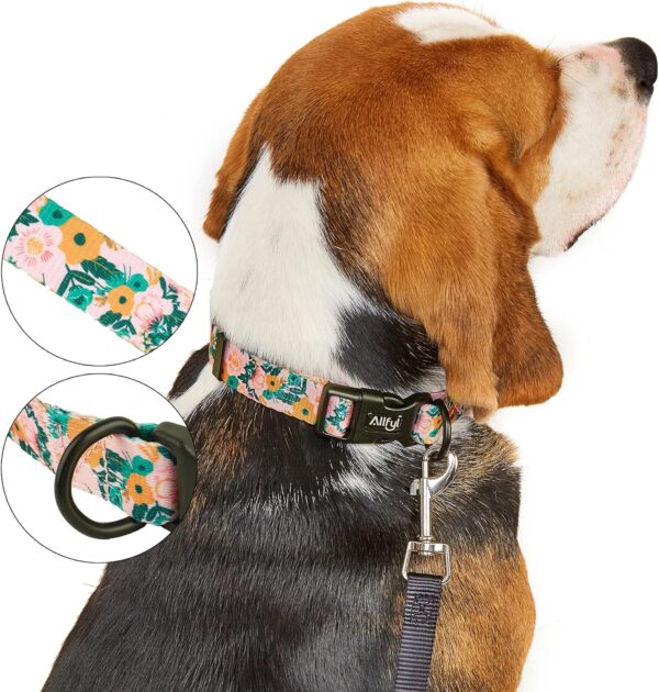 Dog Collar for Medium Dogs Floral Dog Collars with Quick Release Safety Buckle Soft Comfortable Cute Pet Collar for Girl Dog Boy Dog - Image 6