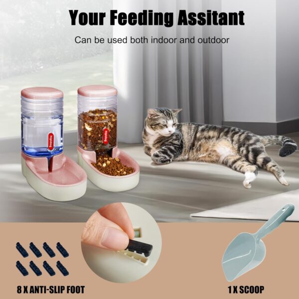 Automatic Pet Feeder Small&Medium Pets Automatic Food Feeder and Waterer Set 3.8L, Travel Supply Feeder and Water Dispenser for Dogs Cats Pets Animals - Image 7