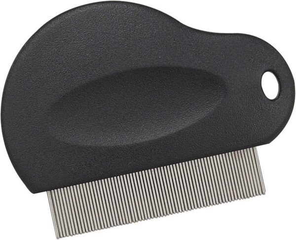 Master Grooming Tools Contoured Grip Flea Combs — Ergonomic Combs for Removing Fleas, Black, 3-inch - Image 2