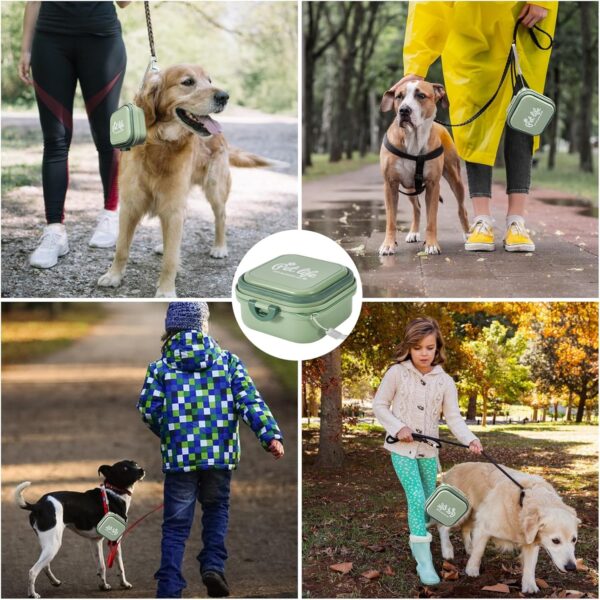 Collapsible Dog Water Bowl, Portable Dog Bowl for Traveling, 2-in-1 Pet Food and Water Feeder - Travel Dog Bowls with Lid for Walking, Traveling, Camping and Hiking - Image 7