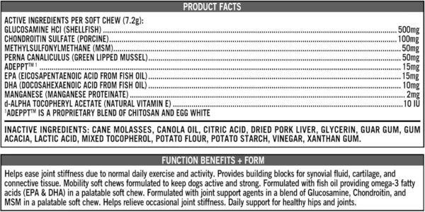 Pure Balance Pro+ Flex Care Dog Chews, Glucosamine Chondroitin, Hip & Joint Care, Pork Liver Flavor, 60 Count - Veterinarian Formulated Joint Support for Dogs - Image 3