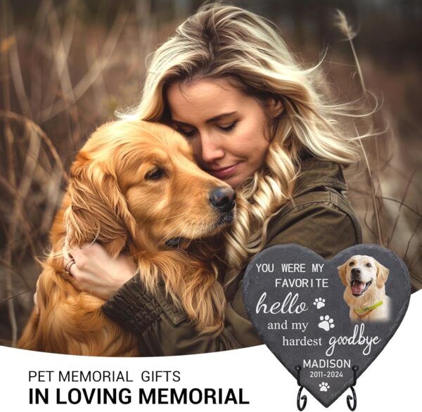 Dog Memorial Stone, Pet Memorial Stones, Pet Memorial Gifts for Dogs, Dog Memorial Gifts for Loss of Dog, Rainbow Bridge Dog Memorial Gifts, Cat Memorial Gifts. - Image 2